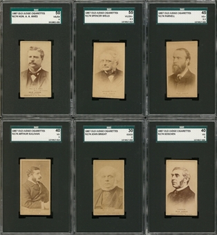 1887 N174 Old Judge Cigarettes "Prizefighters and Celebrities" SGC-Graded Collection (6 Different)